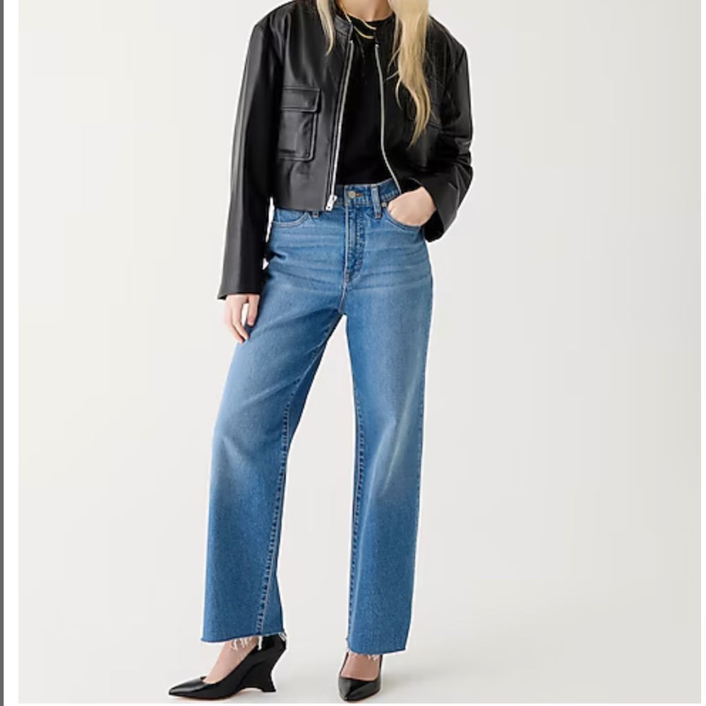 J. Crew Petite Slim Wide leg Jean in Lakeshore Wash size 25